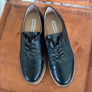 Chelsea & Violet Black Leather Women’s Shoes